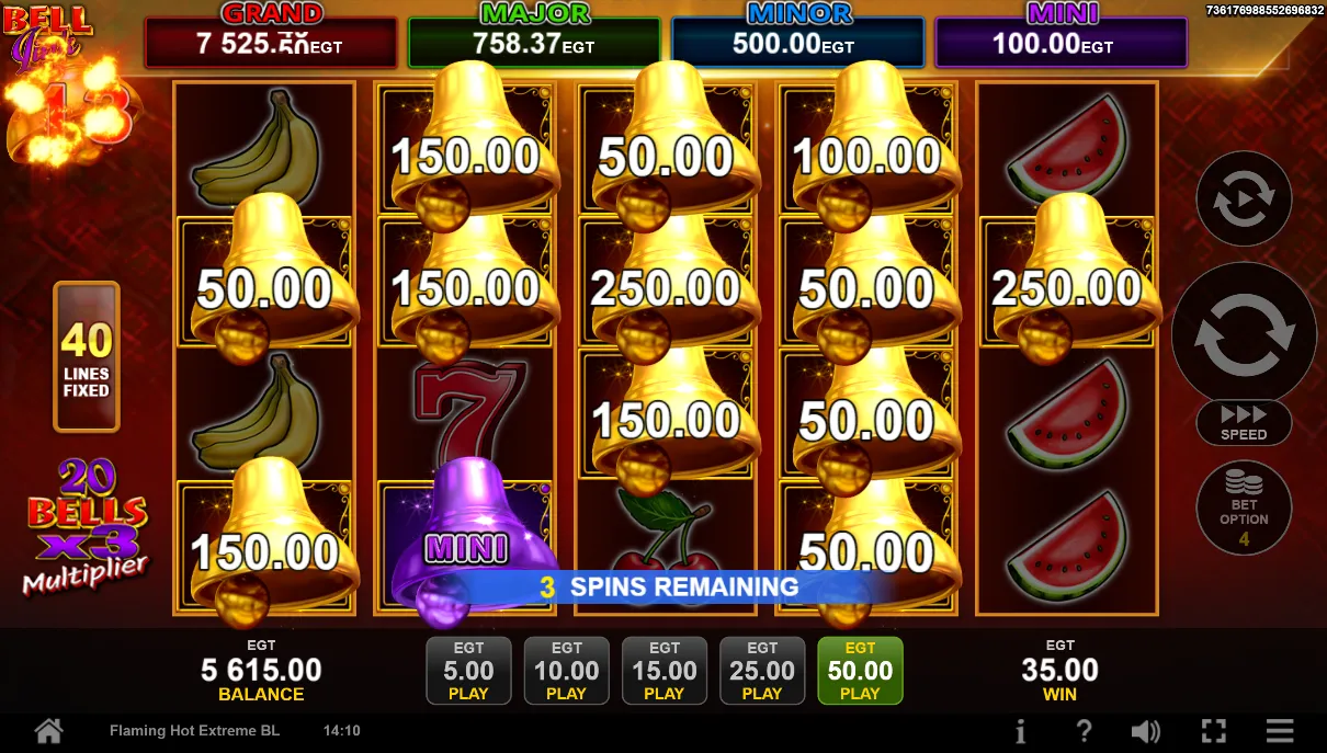 Flaming Hot Extreme Bell Link Slot